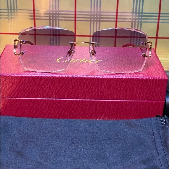 Cartier Big C Rimless Unisex Sunglasses - Picture 4 of 9